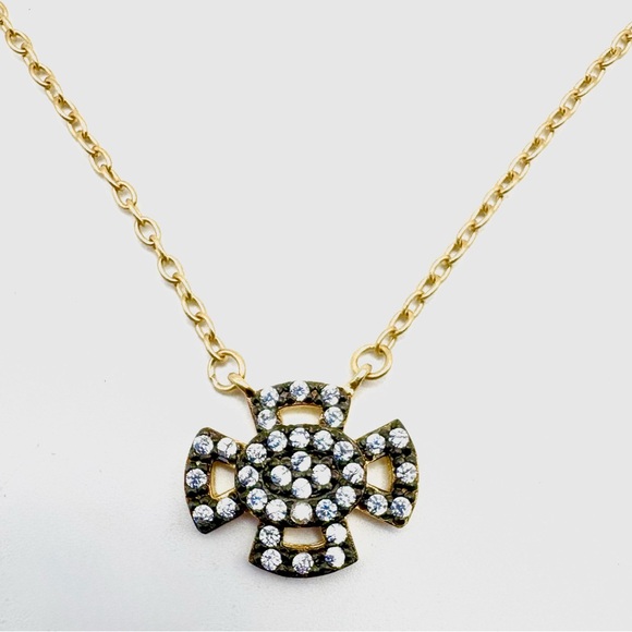 Freida Rothman Jewelry - New Freida Rothman Matte Gold Metropolitan Maltese Cross Necklace